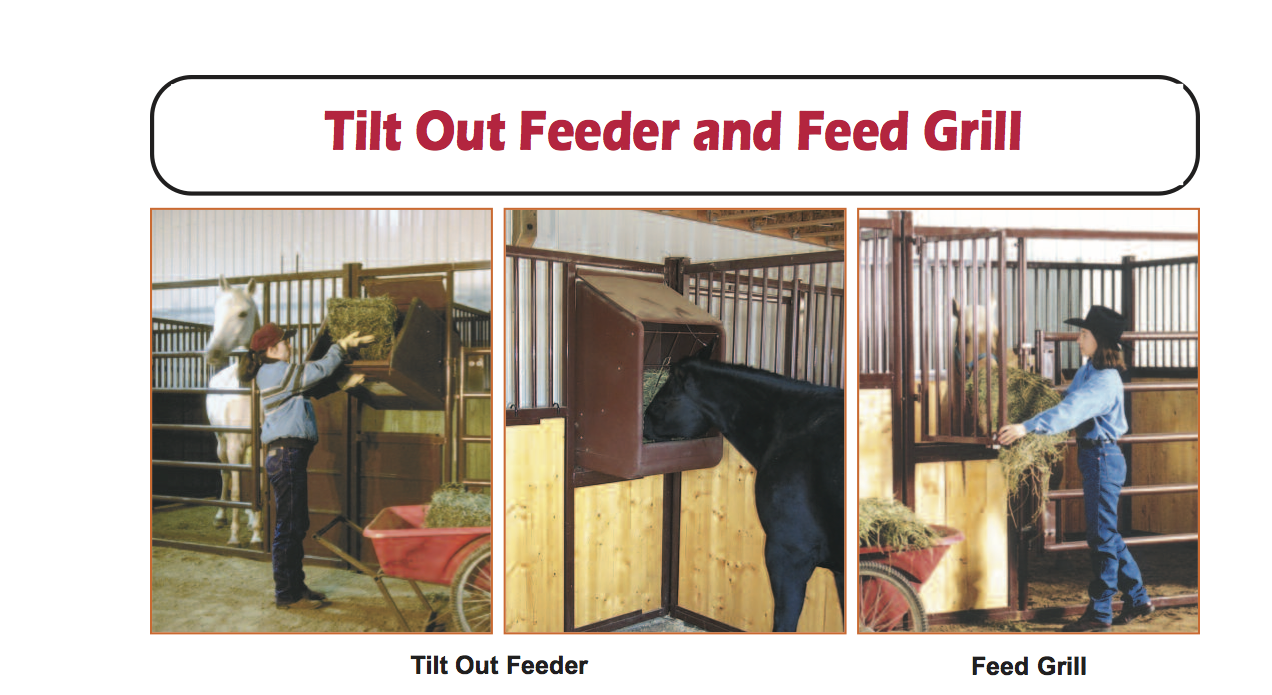 tilt out feed and feed grill